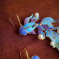 New Chinese Style Blue Enamel Koi Pearl Earrings – Vintage Guochao Hanfu Jewelry