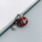 Chinese Guochao Fortune Bag Tassel Pendant with “Fu” Character – Cloisonné Enamel Lucky Charm