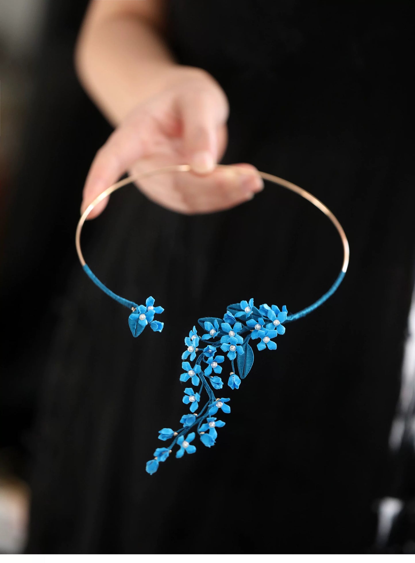 Guofeng Osmanthus Collar Necklace – Elegant Qipao Accessory