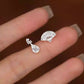 S925 Sterling Silver Asymmetric Fan & Pipa Stud Earrings for Women – Retro Chinese Style Jewelry