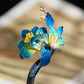 Traditional Chinese Ronghua Butterfly Pearl Hair Accessory – Handmade Wooden Hairpin Inspired by Ancient Landscape Art