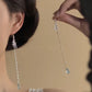Chinese Ink Painting Inspired Bamboo Earrings – Elegant Rain Drop Design