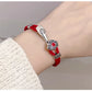 Chinesisches rotes Ruyi-Symbol-Armband – handgefertigtes glücksverheißendes rotes Paar-Schnur-Design