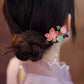 Bubu Sheng Lian Glass Lotus Tassel Ebony Hairpin – Hanfu & Cheongsam Hair Accessory