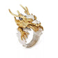 Chinese Myth Dragon Ring – Vintage Punk Style Sterling Silver Open Ring for Men