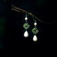 Elegant Bamboo Leaf Pearl Earrings – Oriental Inspired Hanfu Accessories