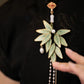 Elegant Chinese Bamboo Leaf Pin – Qipao Pressing Brooch with Tassel Design
