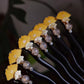 Handcrafted Velvet Flower Ginkgo Leaf Hairpin - Elegant Chinese Hair Accessory for Women