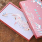 Pink Phoenix Metal Bookmark – Stainless Steel Hollow Enamel Chinese Style Elegant Gift