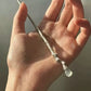 Elegant Crystal Silver Hairpin – New Chinese Style Textured Branch Hair Ornament