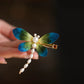 Soft Velvet Dragonfly Hair Clip – Elegant Qipao & Hanfu Side Hair Decoration