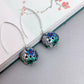 New Chinese Style Enamel Hydrangea Tassel Earrings | 925 Sterling Silver Vintage Floral Dangle Earrings