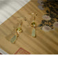 Natural Xiuyu Jade Earrings with 14K Gold-Filled Hooks – Elegant Chinese Jade Jewelry for Women