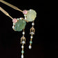 Traditional Chinese Hair Stick with Jade & Pearls | Handmade Hanfu & Qipao Hair Accessory