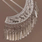 New Chinese Crescent Tassel Side Hairpin – Miao Silver Ethnic Hair Accessory for Hanfu &Qipao