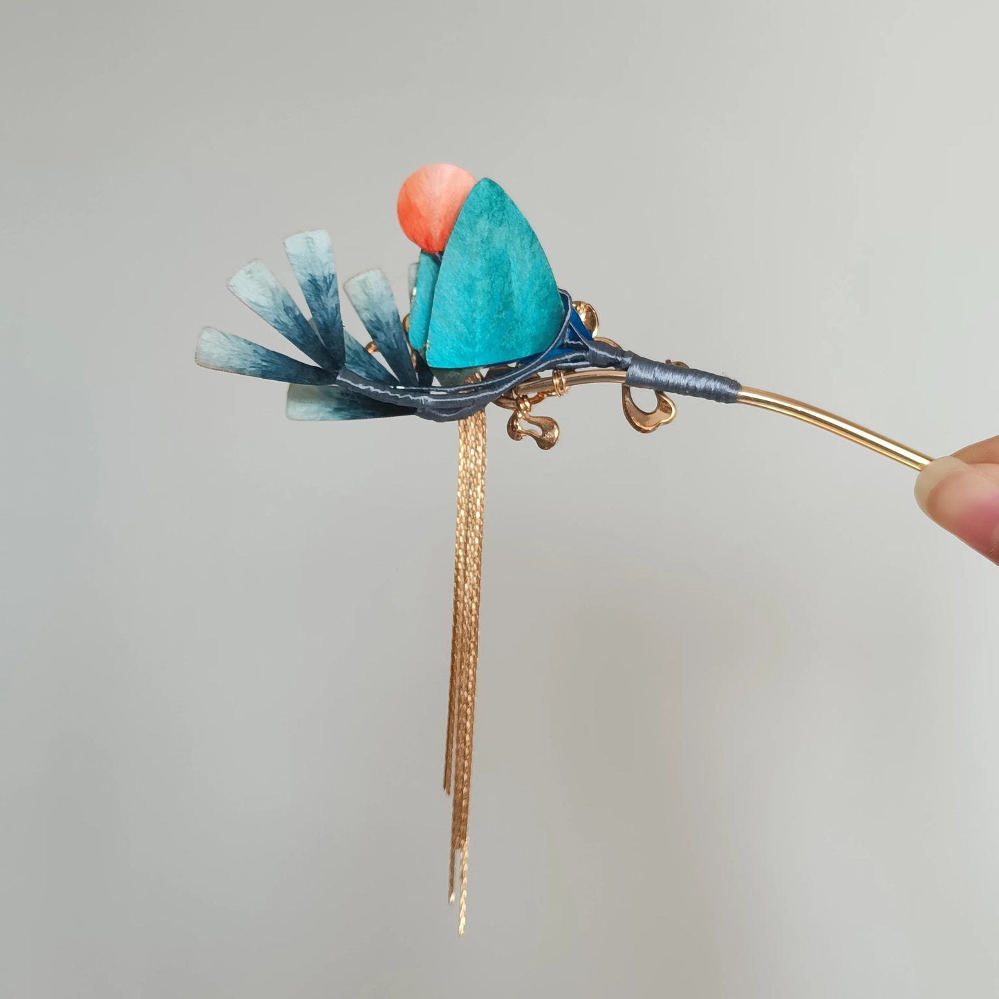 Handmade Velvet Flower Hairpin | Traditional Chinese National Style Hair Accessory Gift