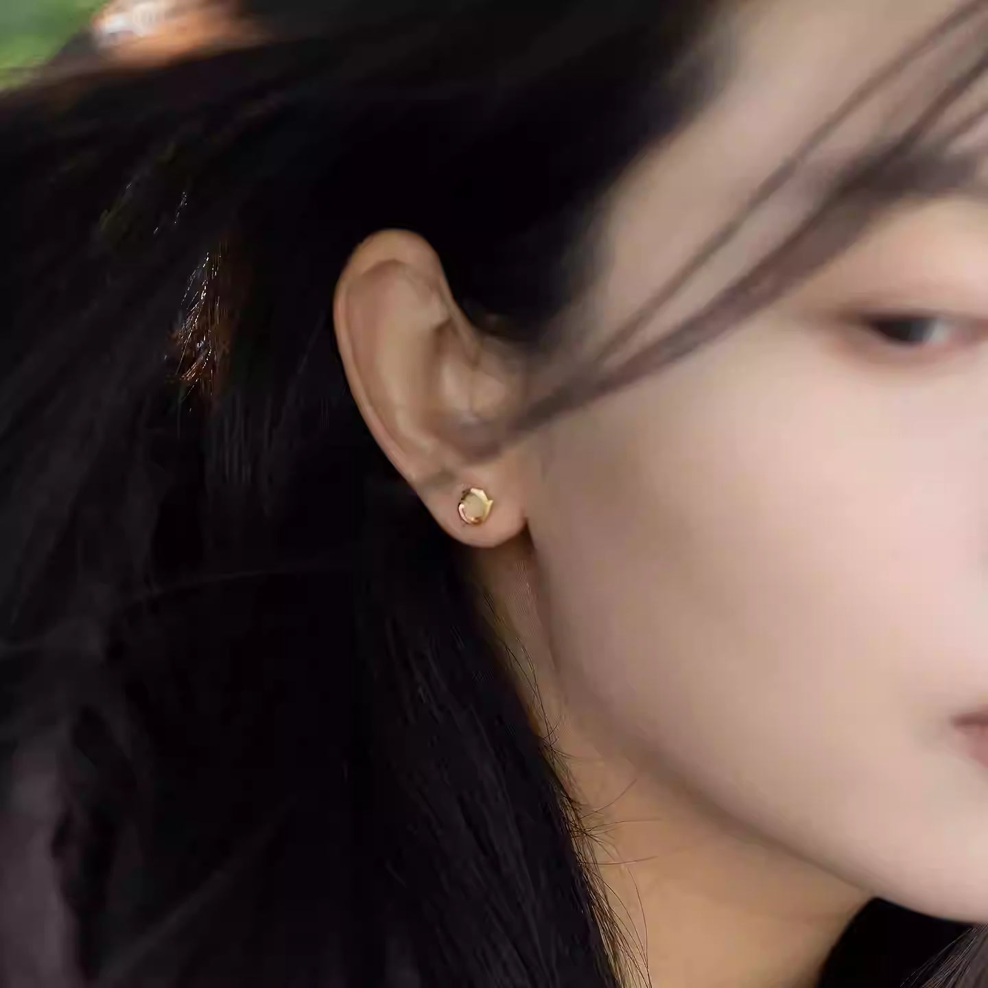 S925 Gold Plated Koi Fish Stud Earrings with White Jade – New Chinese Style Silver Earrings