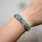Vintage Blue Enamel Cloud Pattern Bangle – Adjustable New Chinese Palace Style Bracelet for Women