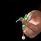 Vintage Embroidered Bird and Pearl Brooch – New Chinese Style Elegant Lapel Pin