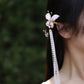 Butterfly Fairy Tassel Hair Clip – New Chinese Style Elegant Hanfu Hair Accessory（ a pair）