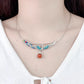 Phoenix Curved Tube Tassel Necklace for Women – Hand-Painted Ethnic Pendant