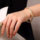 999 Pure Silver Gold-Plated Women's Bangle – Elegant Chinese Style Bracelet