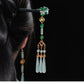 Elegant Green Tassel Hairpin – Chinese Style Wooden Hair Accessory for Hanfu Styling