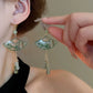 Oriental Green Fan Tassel Earrings – Elegant Vintage Chinese Style Ear Accessories