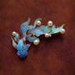 New Chinese Style Blue Enamel Koi Pearl Earrings – Vintage Guochao Hanfu Jewelry