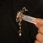 Peacock Blue Auspicious Cloud Hairpin – New Chinese Style Enamel Hair Accessory（A pair）