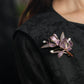 Non-Heritage Craft Purple Magnolia Pin – Classic Chinese Style Brooch