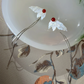 White Mother-of-Pearl Butterfly Wing Tassel Earrings