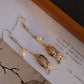 Handcrafted Goldfish Tassel Earrings – Elegant Chinese Style Dangle Earrings for Women