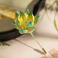 Elegant Lotus Flower Brooch Inspired by Chinese Heritage – Handmade Velvet Blossom Pin