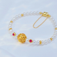 Chinese Style Floral Pearl Bracelet – Hydrangea Inspired Jewelry for Hanfu and Qipao Styling