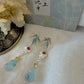 Mother-of-Pearl Butterfly & Blue Gourd Tassel Earrings – Elegant Handcrafted Statement Earrings for Women