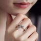 Vintage 925 Silver Adjustable Fox Flower Ring – Chinese Style Cute Ethnic Jewelry for Women