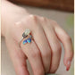 Handcrafted Magnolia Blossom Ring in 925 Sterling Silver  Hetian Jade – Vintage Chinese Cloisonné Enamel Adjustable Ring