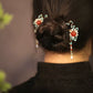 Peacock Blue Auspicious Cloud Hairpin – New Chinese Style Enamel Hair Accessory（A pair）