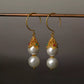 Ruyi Double Pearl Drop Earrings – New Chinese Style Filigree Gold-Plated S925 Silver Earrings