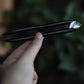 Ebony Wood  U-Shaped  Leaf Hairpin- Handmade Luxury  Hair Stick
