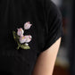 New Chinese Style Lily of the Valley Corsage – Artistic Floral Brooch for Dresses and Outerwear