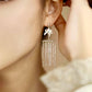 S925 Sterling Silver Iris Waterfall Tassel Earrings – New Chinese Style Miao-Inspired Drop Earrings
