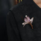 Non-Heritage Craft Purple Magnolia Pin – Classic Chinese Style Brooch