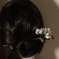Elegant New Chinese aesthetic hair accessory crafted with mulberry silk and natural sandalwood for timeless cultural beauty