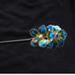 Chinese Intangible Heritage Velvet Flower Hairpin – New Chinese Style Handmade Floral Hair Stick for Hanfu & Qipao