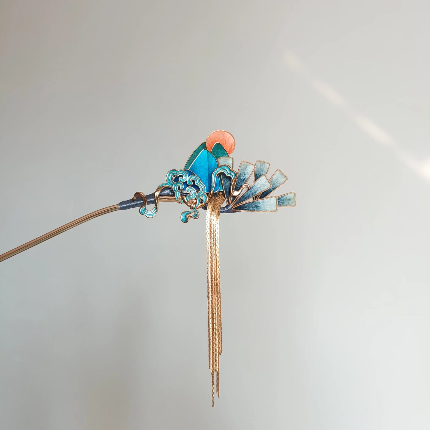 Handmade Velvet Flower Hairpin | Traditional Chinese National Style Hair Accessory Gift