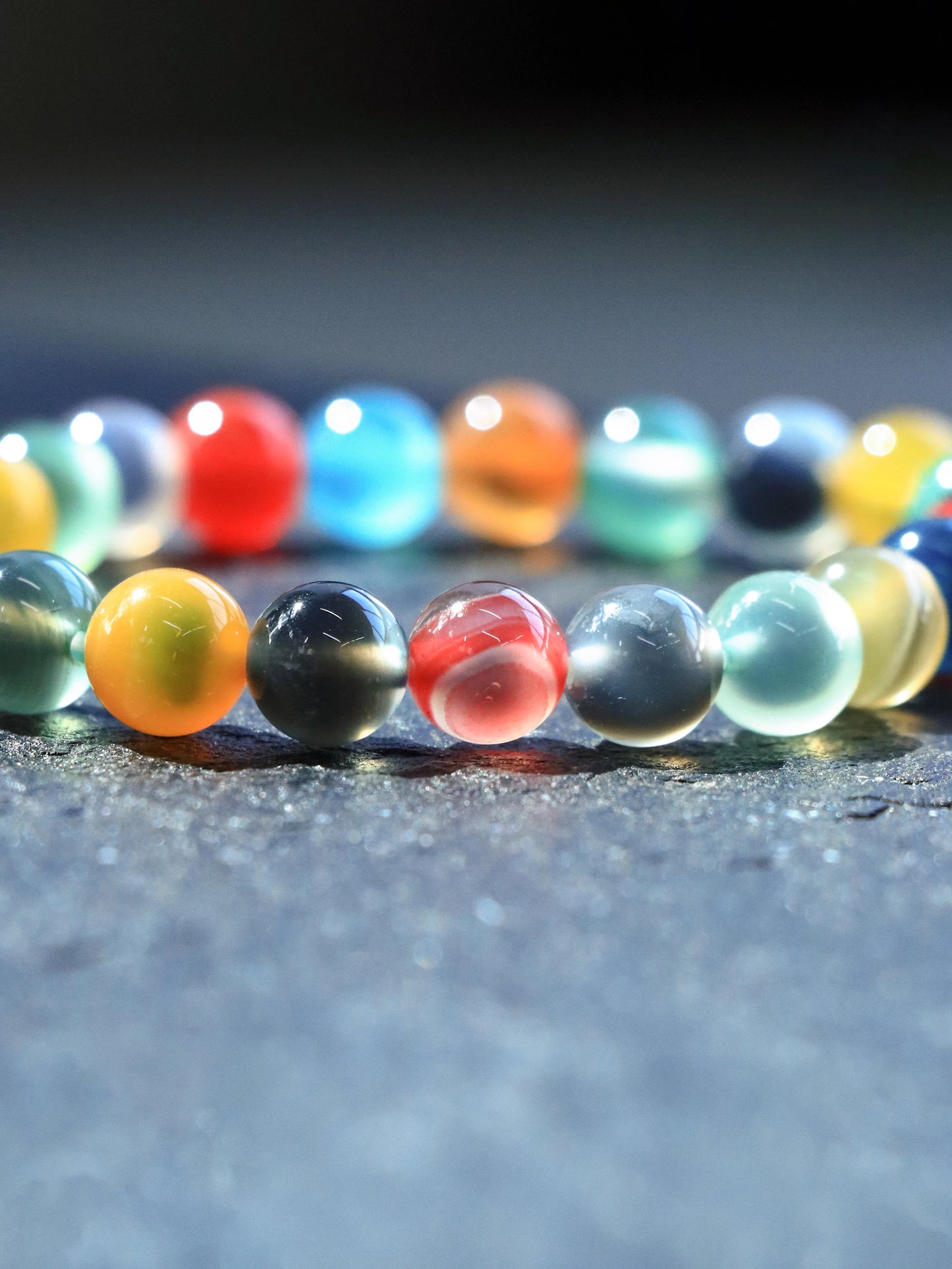 Natural Candy-Heart Agate Bracelet – Grounding, Joy & Aura Cleansing Crystal Jewelry