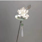 Ink Wash Lotus Hairpin – Handmade Wrapped Flower Hair Stick for Hanfu and New Chinese Style