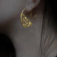 Lotus Step Earrings – Hollow Carved Chinese Style Zen Aesthetic Drop Earrings